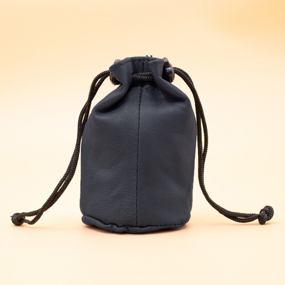 Genuine Leather Drawstring Jewellery Pouch for Women's